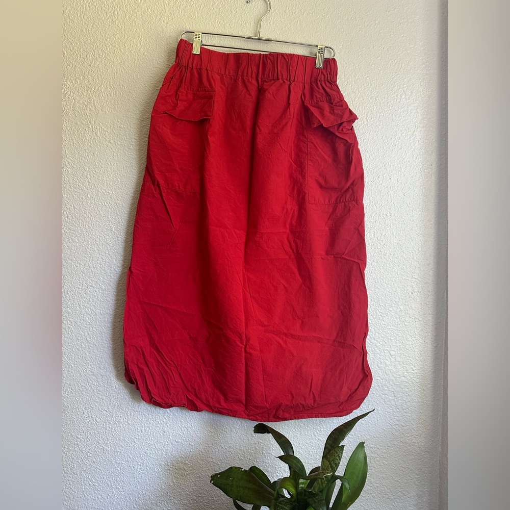 Otto d’ame red cargo skirt